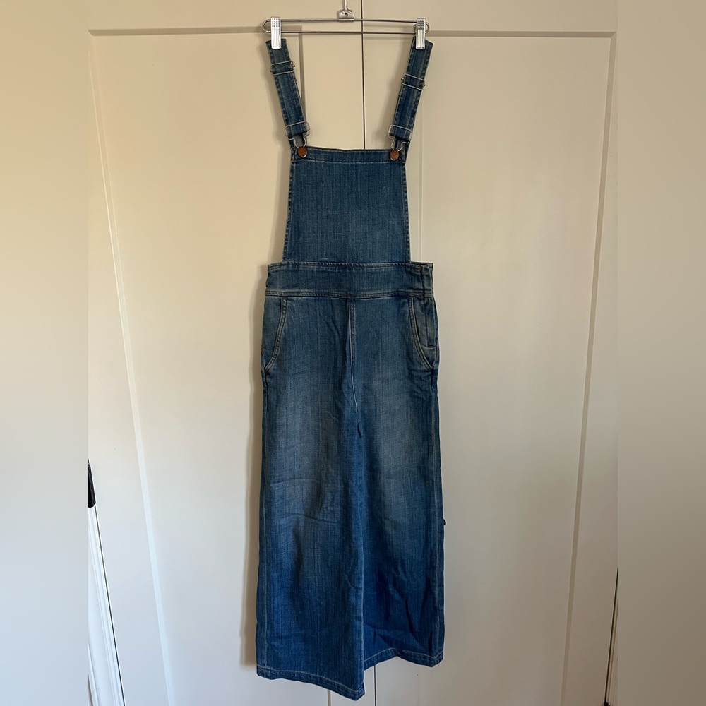 Madewell cropped pinafore overalls S
